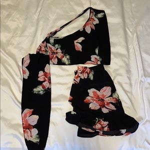 Zaful two-piece floral outfit